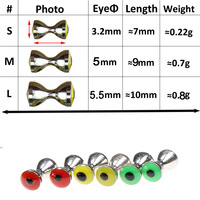10 Stück/Beutel 3.2mm 5mm 5.5mm Realistische Angelköderaugen Aus Messing – Beschwerte Fliegenbindeaugen Für DIY-Köder