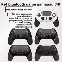 P4 Serisi Kablosuz Oyun Kumandası için Özel Kalıp T48 Hall Joystick, Makro Programlama, Altı Eksenli Çift Titreşimli Hareket Algılama