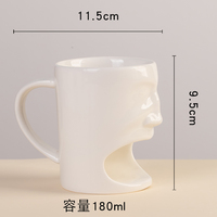 Mug à biscuits en céramique personnalisé avec logo, 180 ml, 220 ml, avec support, porcelaine, biscuits, mugs à sublimation pour café, thé, lait, couleur blanche