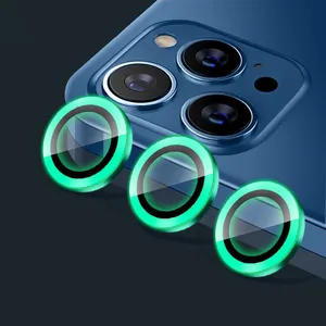 Lichtgevende Mobiele Telefoon Lens Beschermende Film Gloeiende Telefoon Lens Protector Ring Voor Iphone 13 12 11 Pro Max