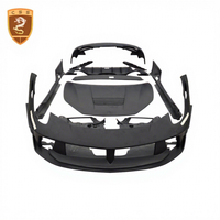 Kit carrosserie demi-carbone style PD pour Ferrari 458 : Pare-chocs avant et arrière améliorés, capot inclus
