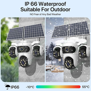 Cámara de Seguridad Exterior Wistino con 4 Lentes HD 16MP 4G IP, Detección Humana PIR, Batería Solar, Sirena Integrada, Cámara AOV - Product Image 3