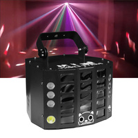 Nouvelle lampe à motif papillon 5 en 1 de 40W avec laser rouge et vert, système de refroidissement par air forcé, DMX512, fonctionnement automatique, activé par le son, 15CH