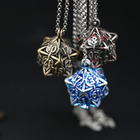 Ensemble de mini-dés creux en métal de 6 mm, pendentif, jeu de rôle DND Cthulhu, dés à plusieurs faces, collier