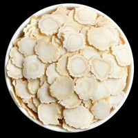 Fette di Ginseng Bianco di 10 Anni, Taglio Grande, Diametro 2cm, Essiccate al Sole, Origine all'Ingrosso, Distribuzione da Grande Fabbrica, 500g