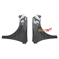 Ailerons latéraux en fibre de carbone de style OTD, noir carbone, poli haute brillance, moulage sous vide pour VW Golf 5 GTI