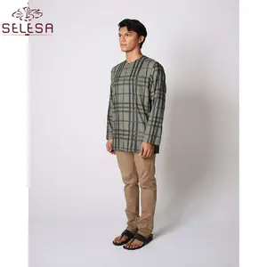 Lelaki Berbaju Besar Design Ing Grown Jubba Muslim Men's Wear Kaftan Jilbab Long Sleeve Thobe Islamic Clothing Men