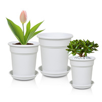 Pot Anggrek Plastik Modern 6.5/8.1/9.1 Inci dengan Lubang Drainase untuk Sukulen dan Tanaman Kebun, Tahan Lama dan Ramah Lingkungan