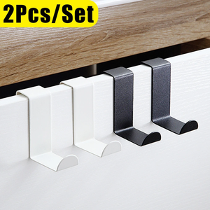 Crochets de porte en forme de S en acier inoxydable, écologiques, sans perçage, pour la maison, la cuisine, la salle de bain, organisateur de porte - Product Image 2