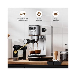 Machine à café expresso portable numérique italienne programmable 1230W, 1,3L, en acier inoxydable, pour café numérique 1230W - Product Image 3