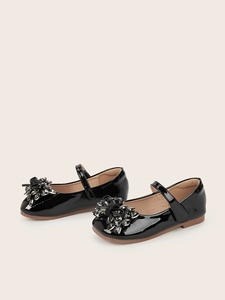 Scarpe Mary Jane da bambina con strass e cristalli, lucide, con fondo morbido, per feste, scuola, matrimoni e performance - Product Image 2