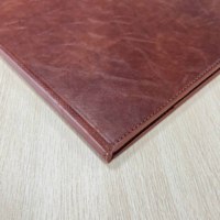 Porte-documents de luxe A4 en cuir PU froissé rétro, organiseur de documents multi-poches, porte-papiers professionnel pour le bureau et les réunions
