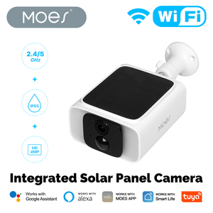 Cámara Inteligente MOES Tuya WiFi <span class=keywords><strong>de</strong></span> Doble Banda 2.4GHz 5GHz con Panel Solar Integrado, Resistente al Agua IP65, Monitoreo por Aplicación, Compatible con Alexa y <span class=keywords><strong>Google</strong></span> Home - Product Image 2