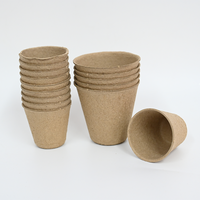 Composteerbare gevormde pulp kwekerspotten 3 inch 4 inch ronde vierkante zaailingbekers Biologisch afbreekbare plantenpotten voor kwekerijen