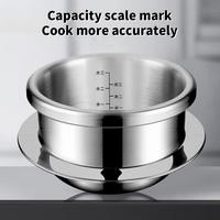 Mini autocuiseur 2L coréen en acier inoxydable, multifonction, sûr pour cuisinière à induction, pour cuisson du riz et autres préparations