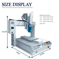Machine de distribution automatique de colle liquide, robot CNC 3 axes, contrôlé par PLC, 300 ml, silicone RTV, moteur BZY, garantie fabricant 1 an