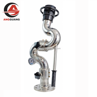 Moniteur d'incendie manuel série PS en acier inoxydable SS304 et alliage d'aluminium, débit 20-60 L/s, portée 75 m, rotation 360°, brides DN80 DN100, OEM