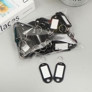 Porte-clés multifonctionnels en plastique colorés en gros, porte-clés à anneau fendu, porte-cartes d'identité vierges, étiquettes d'identification manuscrites, porte-clés, étiquettes nominatives pour bagages - Product Image 4