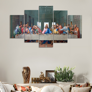 Grandi immagini di Gesù per parete, <span class=keywords><strong>quadri</strong></span> a 5 pannelli per decorazioni musulmane, decorazioni murali per sale espositive, pittura su tela - Product Image 2