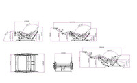 Mécanisme de chaise à bascule et inclinable moderne en fer et acier laminé à chaud CH-E12 pour usage hospitalier et domestique