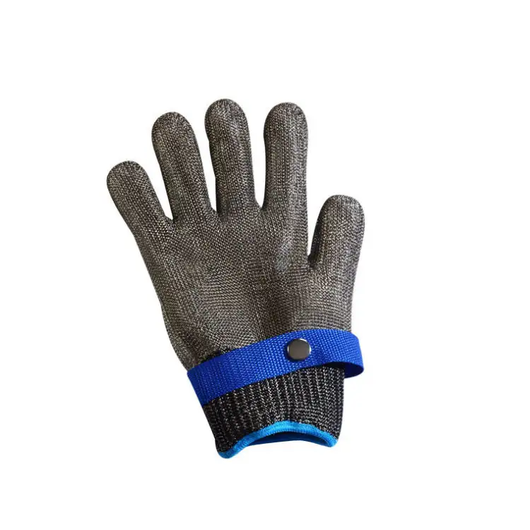 Romocional-guantes de malla de alambre de acero inoxidable 304 para carnicero, a prueba de Cortes, diámetro exterior de 3,8mm