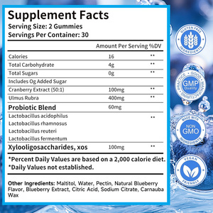 Gomitas Probióticas al por Mayor OEM con Vitamina C para Mejorar la Inmunidad, Salud Intestinal y Equilibrio Digestivo, 60 Unidades, Marca Privada para Mujeres, Fábrica con Certificación GMP e ISO - Product Image 2