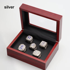 Anillo de Campeonato de Fútbol Americano NFL Personalizado para Jóvenes, Estilo Clásico, de Aleación con Piedra Natural, Pulido, de los Dallas Cowboys - Product Image 4