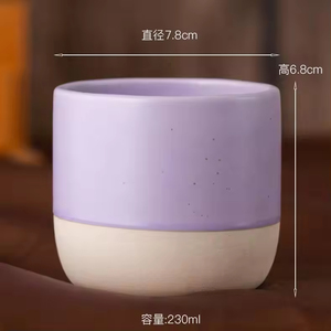 แก้วกาแฟเซรามิกสีเบจด้าน ขนาด 90 มล. 150 มล. 220 มล.  แบบไม่มีหูจับ สำหรับชงกาแฟหรือชาแบบกังฟู  รับสกรีนโลโก้ตามสั่ง - Product Image 6