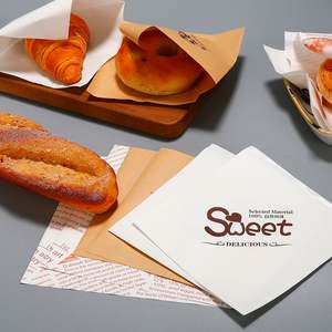 Sac en papier triangulaire imprimé sur mesure pour sandwich, sac en papier en forme de L, manchon de sac en papier, sac en papier à deux côtés ouverts - Product Image 2
