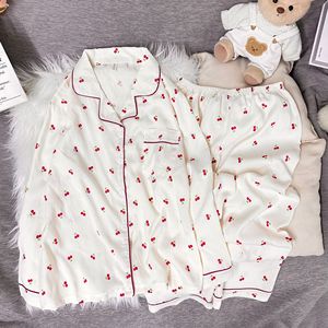 Set <span class=keywords><strong>Pigiama</strong></span> Donna Primavera-Autunno Casual in Maglia con Vita Elastica Traspirante Maniche Lunghe Stile Minimalista Francese con Logo Frontale - Product Image 6