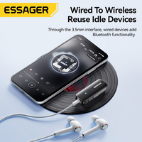 ESSAGER Mini Microphone Blue Tooth 3.5Mm Aux Adaptateur De Prise Audio De Voiture Maison Stéréo Bt 5.3 Récepteur Émetteur Audio Sans Fil