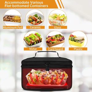 Mini Horno Portátil Personal 12V 24V 110V, Horno Portátil, Microondas Personal, Lonchera Eléctrica con Calefacción para Casa, Auto y Camión - Product Image 4