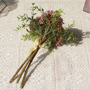 3 têtes <span class=keywords><strong>de</strong></span> fleurs artificielles en forme <span class=keywords><strong>de</strong></span> fruits (avoine, hortensia, raisin) pour la décoration <span class=keywords><strong>de</strong></span> bouquets <span class=keywords><strong>de</strong></span> mariage et d'intérieur - Product Image 5