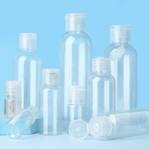 Nueva llegada vacía 5ml 10ml 20ml 30ml 50ml 60ml 80ml 100mL 120ml 150ml 200ml 250mL PET Squeeze botella de plástico transparente con tapa abatible - Product Image 1