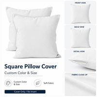 Housse de coussin de canapé multi-tailles pour la décoration intérieure, taie d'oreiller carrée multicolore