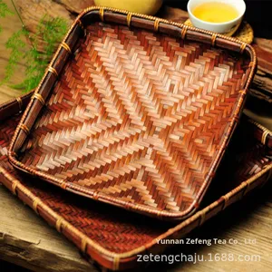 Panier de rangement vintage en bambou fait main et écologique, boîte à collation multifonction avec finition tressée pour fruits secs, pelle à poussière ou usage alimentaire - Product Image 5