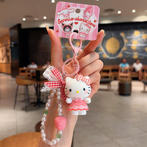 Adorable porte-clés mignon dessin animé porte-clés Cosplay <span class=keywords><strong>Pop</strong></span> Anime portefeuille breloque, drôle Kuromi porte-clés femmes rose porte-clés - Product Image 6