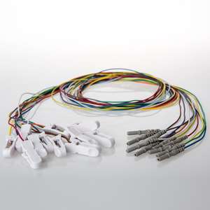 Électrodes <span class=keywords><strong>EEG</strong></span> durables de qualité supérieure, 1 pièce, 1.5m, avec capteur de cartilage argent brossé - Product Image 2