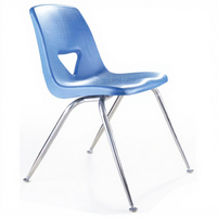 Chaise d'Élève en Plastique Ergonomique Moderne pour Salle de Classe avec Trou pour Poignée
