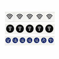 Autocollant Métallique NFC Rond Personnalisé Tophonesty avec Logo, 13,56 MHz, Intégration RFID PVC NTAG216/215/213, Anti-Métal, Étanche et Résistant aux Intempéries