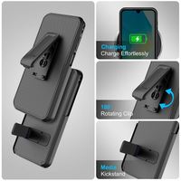 Étui de luxe antichoc en TPU+PC avec clip ceinture et porte-cartes, multi-couleurs, pour téléphones portables – Vente en gros