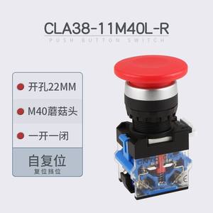 Interruptor de Botón Pulsador CNTD Changde Electric CLA38-11M40L-R, Autoblocante, Auto-Reiniciable, Material de Latón, Corriente Máxima de 3A, Montaje de 22mm - Product Image 4