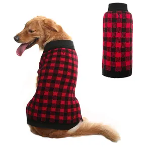 Venta al por mayor de la fábrica a cuadros estilo gato prendas de punto invierno de ropa de abrigo suéter de perro - Product Image 1
