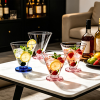 Verre à cocktail en forme de cône 3D personnalisé, fait main, transparent, avec un design moderne et luxueux