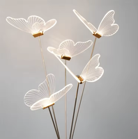 Lampe sur pied moderne à LED en acrylique en forme de papillon, pour fête, scène, mariage, chemin, allée, vente chaude 2025