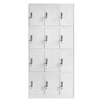 Armoire de rangement en acier, armoire métallique à 2 portes avec barre de suspension pour chambre à coucher, maison
