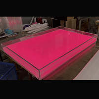 Base LED en acrylique transparent haut de gamme AURORA, personnalisée pour présentoir, installation facile, qualité garantie, fabrication en usine