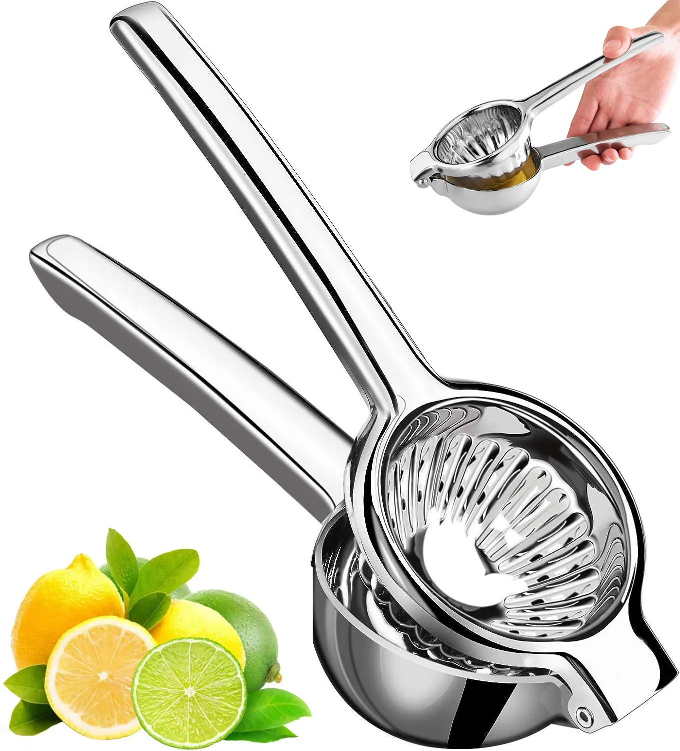 Big Size Lemon Orange Limetten presse Edelstahl Profession elles Handbuch Citrus Lemon Squeezer