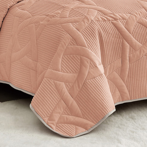 Set di 3 Pezzi Trapuntati per Letto, Lussuoso <span class=keywords><strong>Copriletto</strong></span> in Fibra di Poliestere 100% per Hotel, <span class=keywords><strong>Copriletto</strong></span> <span class=keywords><strong>Matrimoniale</strong></span> - Product Image 2