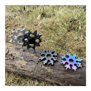 Xách tay hình bát giác bông tuyết cờ lê phổ 18 trong 1 Multitool với tinh tế Keychain tuốc nơ vít xe đạp khẩn cấp công cụ sửa chữa - Product Image 1